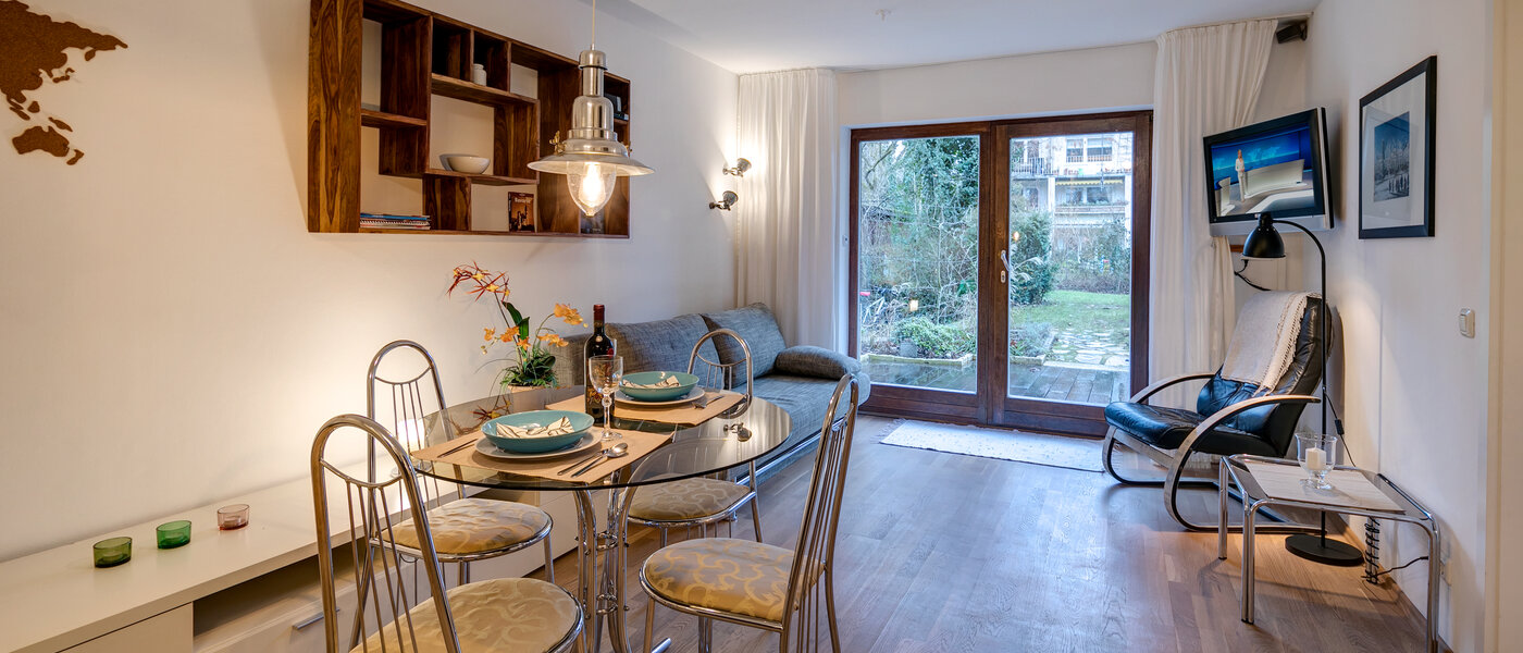 appartamento München Nymphenburg-Gern 01 soggiorno 10196