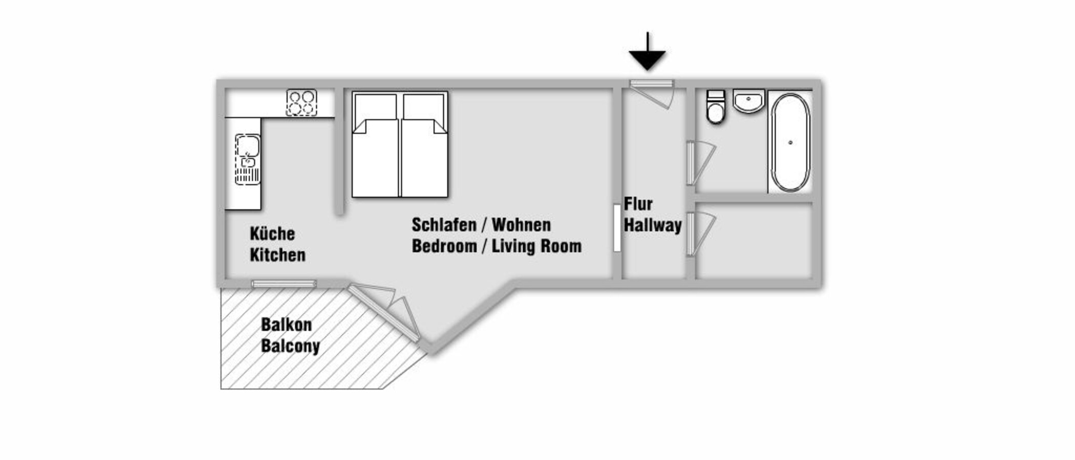 appartamento München Maxvorstadt - Universitätsviertel 01 planimetria 10343