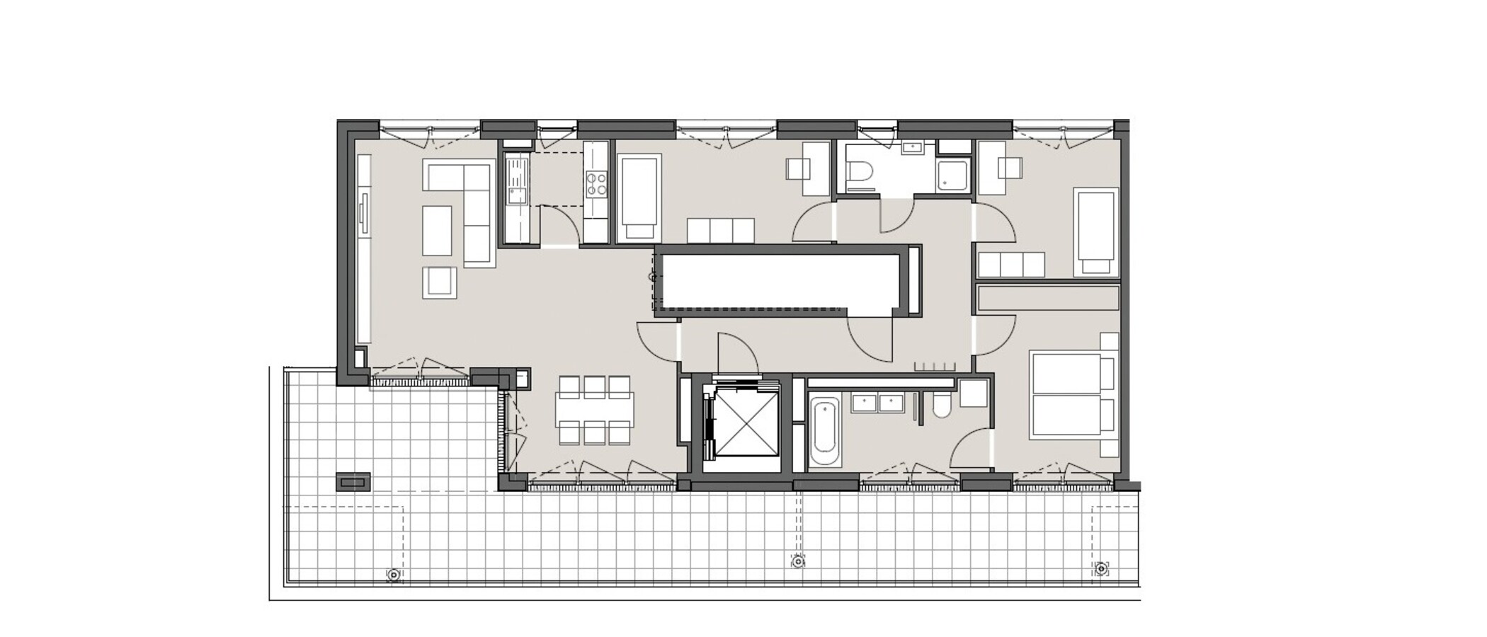 attico München Am Hart 01 planimetria 10425