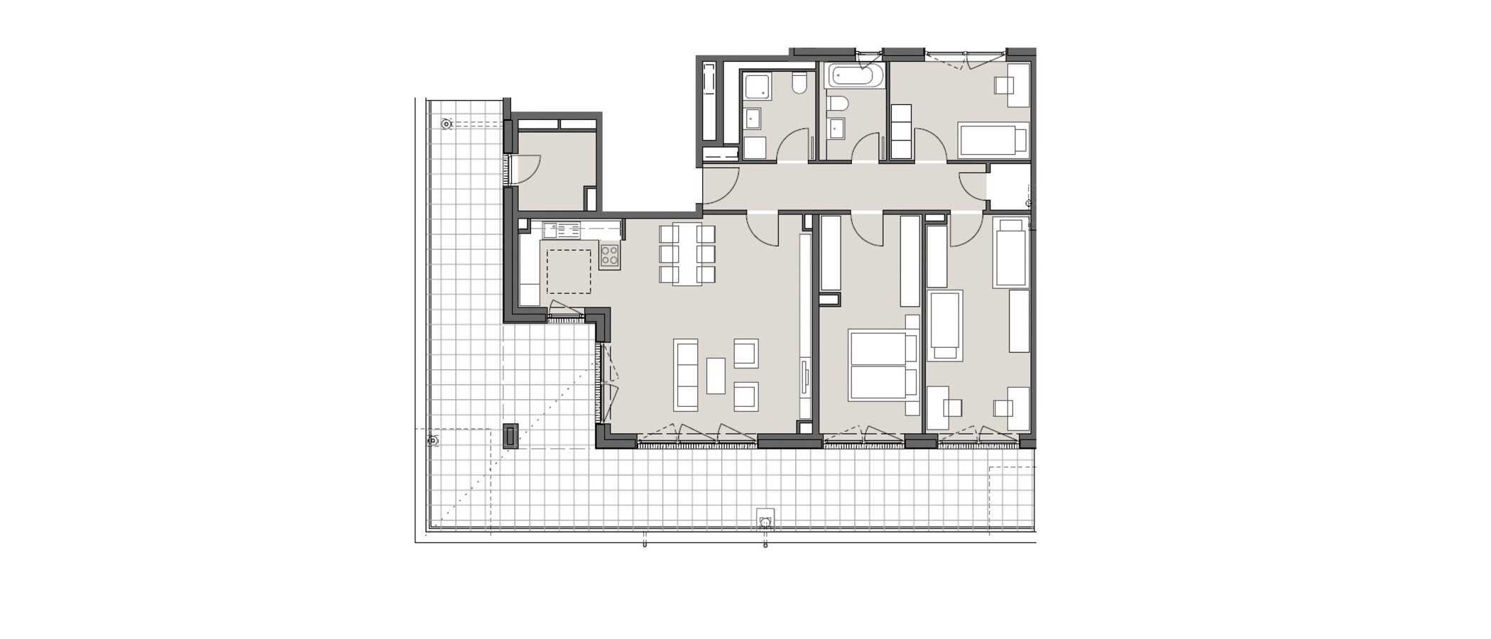 attico München Am Hart 01 planimetria 10439