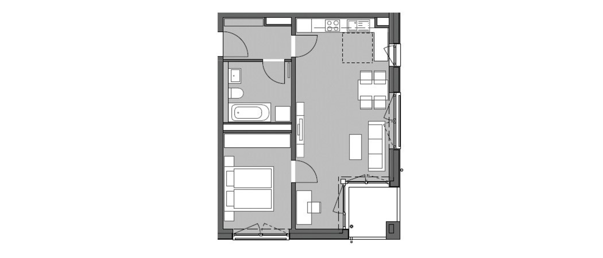 appartamento München Am Hart 01 planimetria 10520
