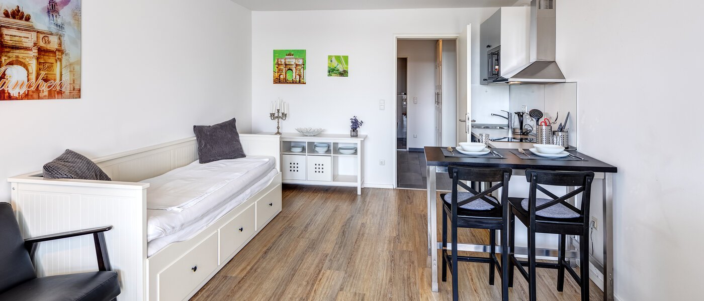 appartamento München Olympiadorf 02 zona living 10579