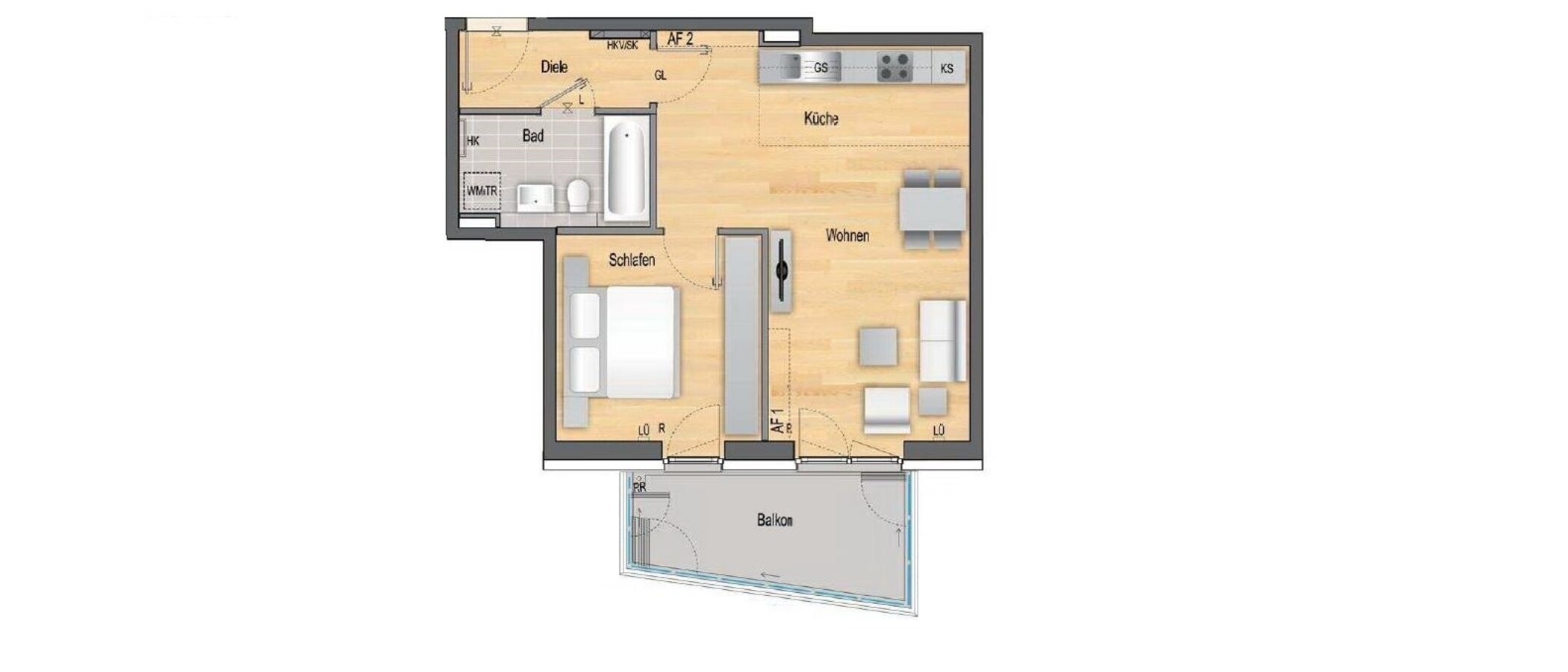 appartamento München Au-Haidhausen 01 planimetria 10648