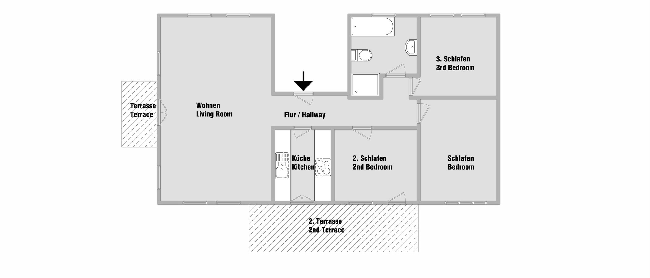 attico con terrazzo München Bogenhausen 01 planimetria 10781