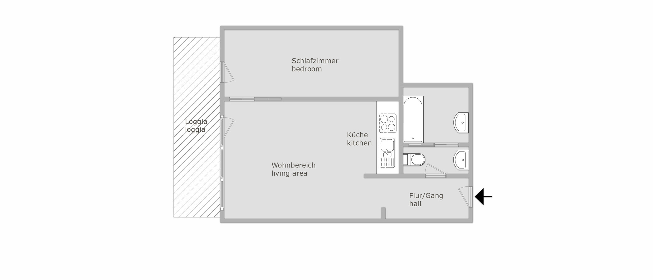 appartamento München Schwabing - Domagkpark 01 planimetria 10791