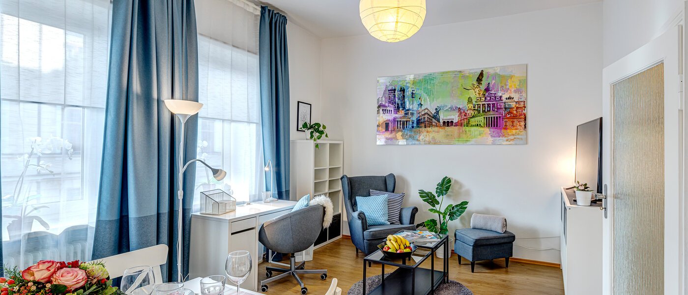 appartamento München Lehel 01 zona living 11085
