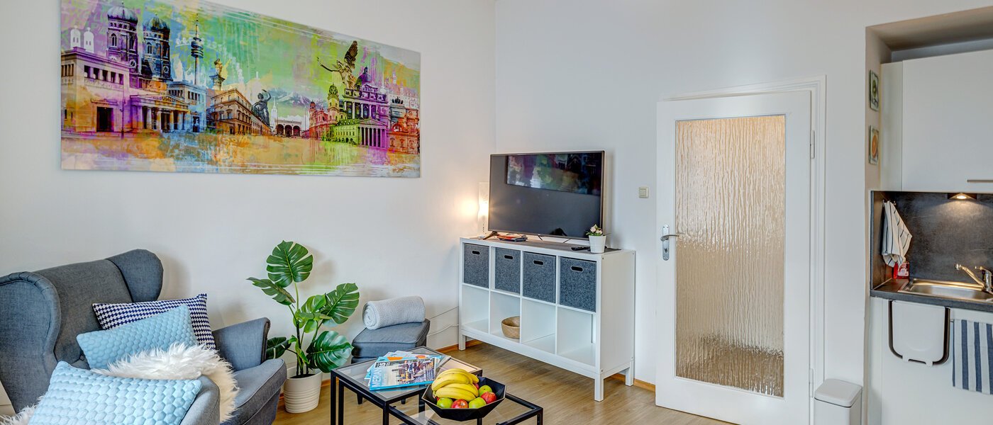 appartamento München Lehel 02 zona living 11085