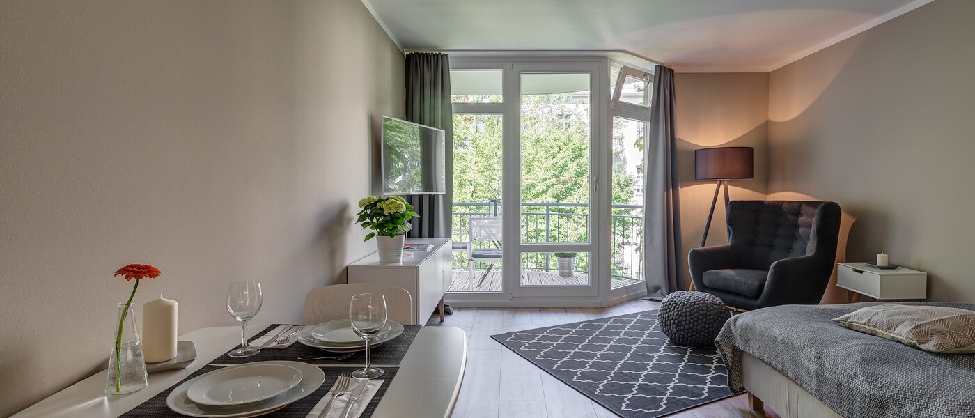 appartamento München Lehel 01 zona living 11122