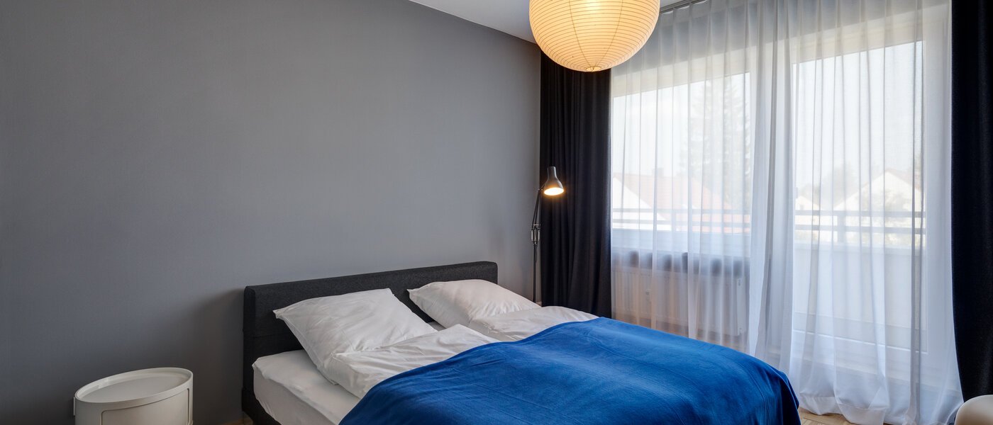 attico con terrazzo München Fasangarten 01 camera da letto 11218