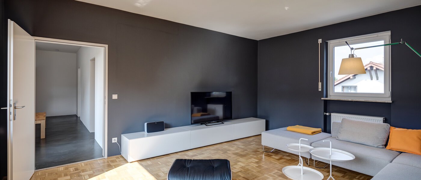 attico con terrazzo München Fasangarten 03 zona living 11218