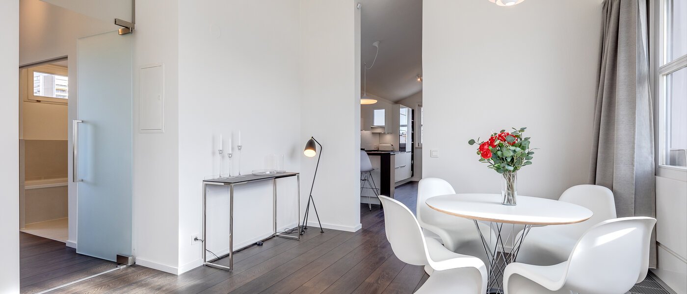 attico con terrazzo München Arabellapark 04 zona living 11226