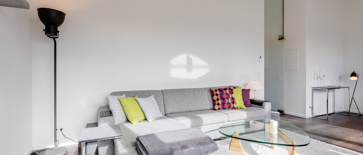 attico con terrazzo München Arabellapark 05 zona living 11226