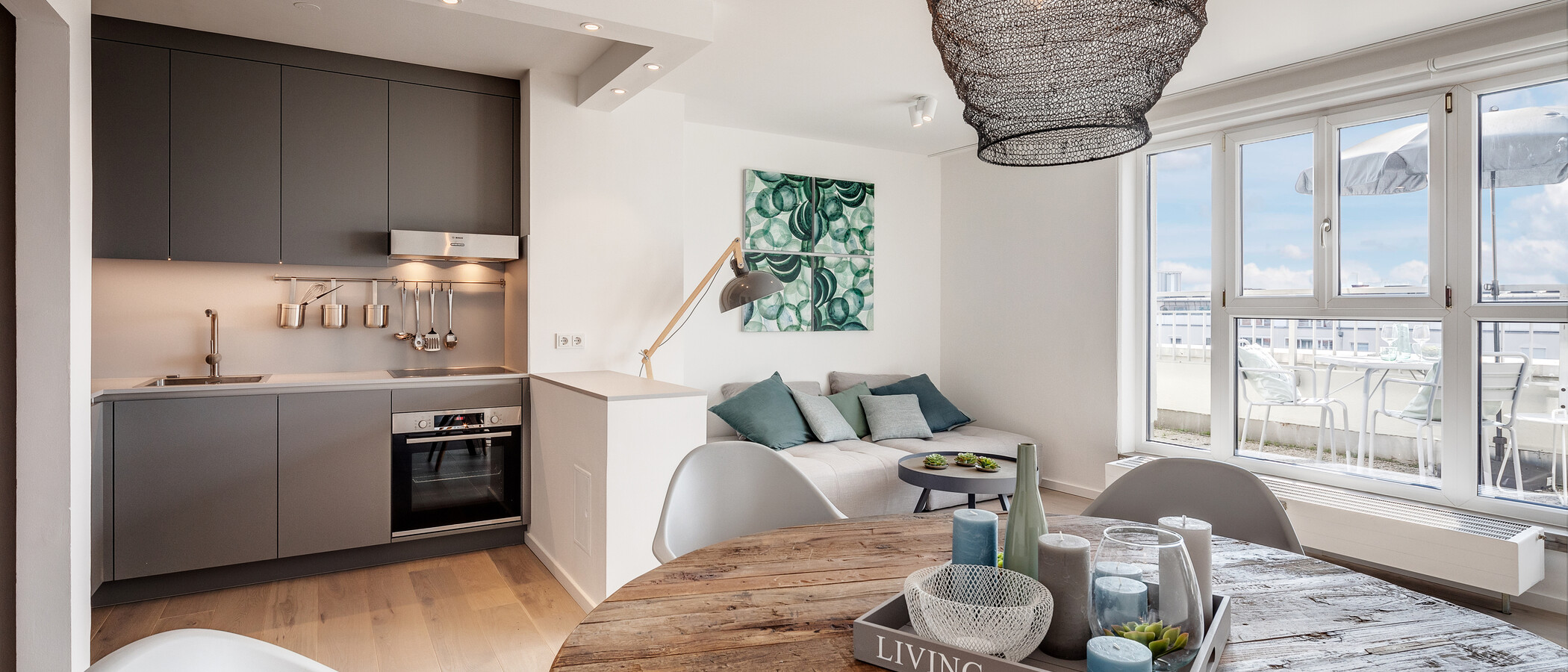 appartamento München Milbertshofen 01 zona living 11227