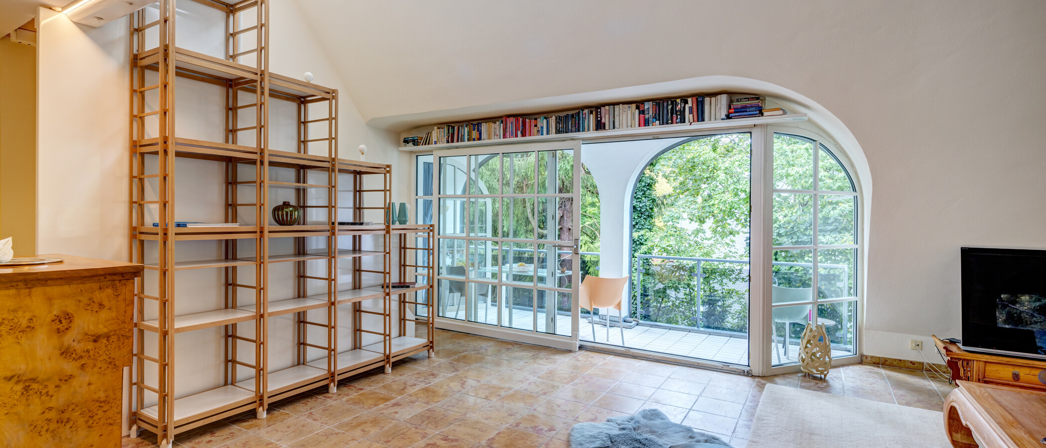 attico con terrazzo München Menterschwaige 04 zona living 11267