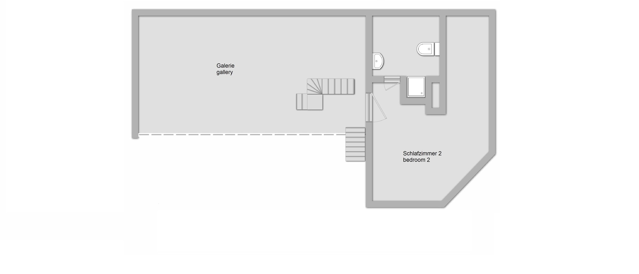 attico con terrazzo München Menterschwaige 02 planimetria 11267