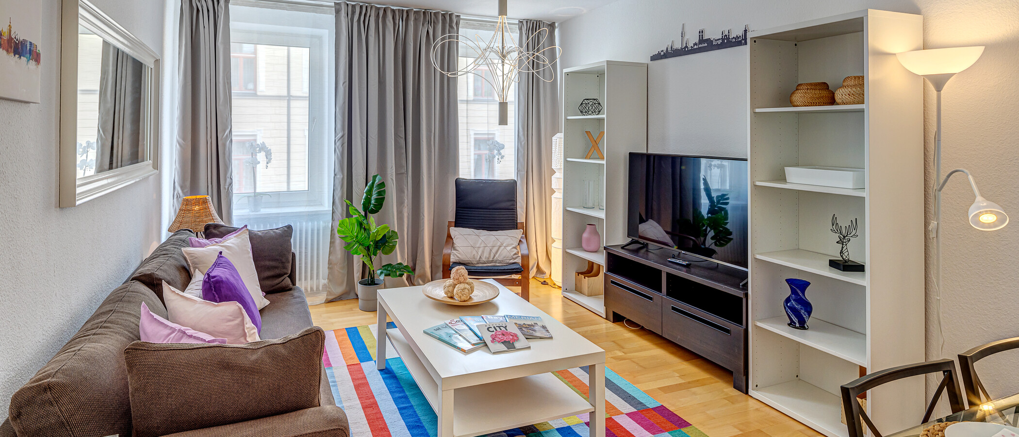 appartamento München Lehel 01 zona living 11273