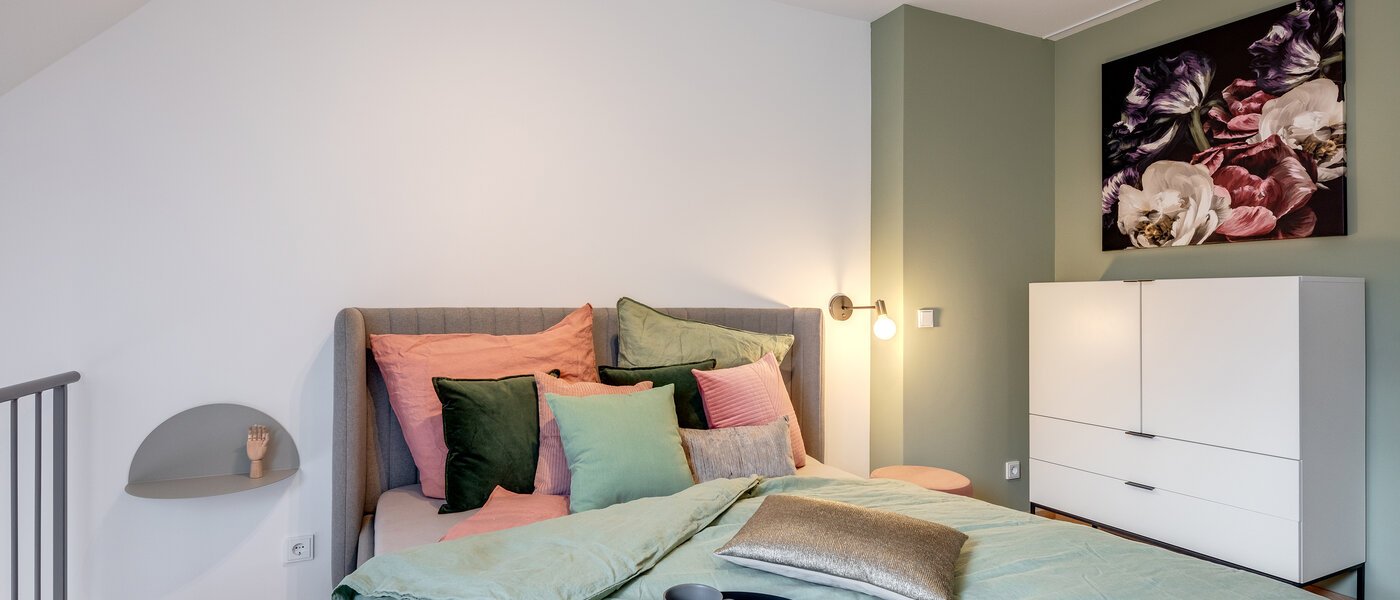 maisonnette con galleria München Maxvorstadt 01 zona notte 11294