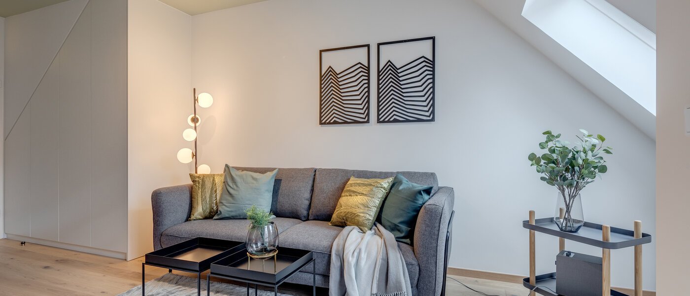 maisonnette con galleria München Maxvorstadt 02 zona living 11294