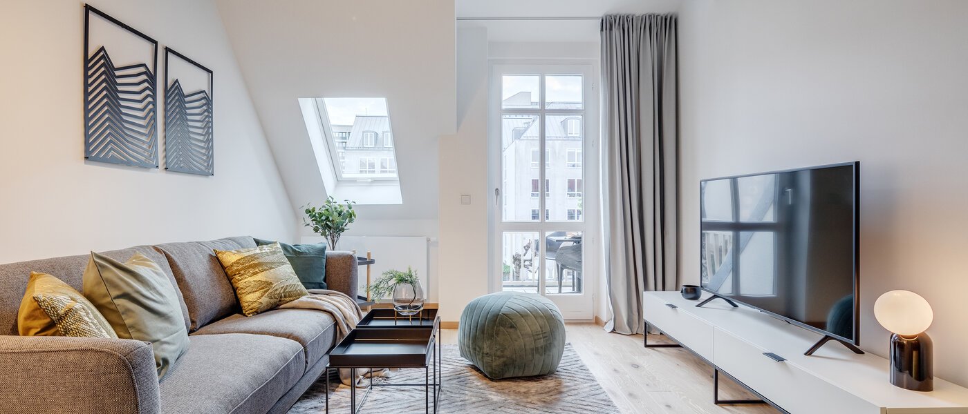 maisonnette con galleria München Maxvorstadt 04 zona living 11294