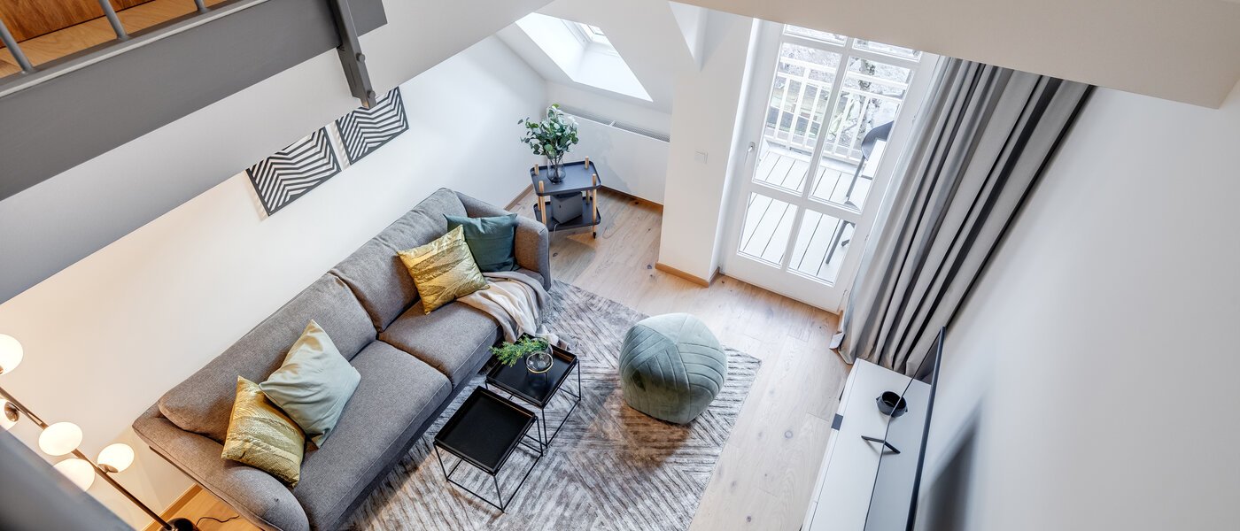 maisonnette con galleria München Maxvorstadt 06 zona living 11294