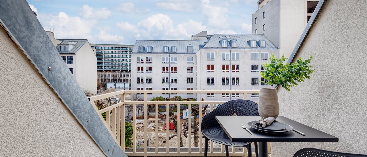 maisonnette con galleria München Maxvorstadt 03 terrazza sul tetto 11294