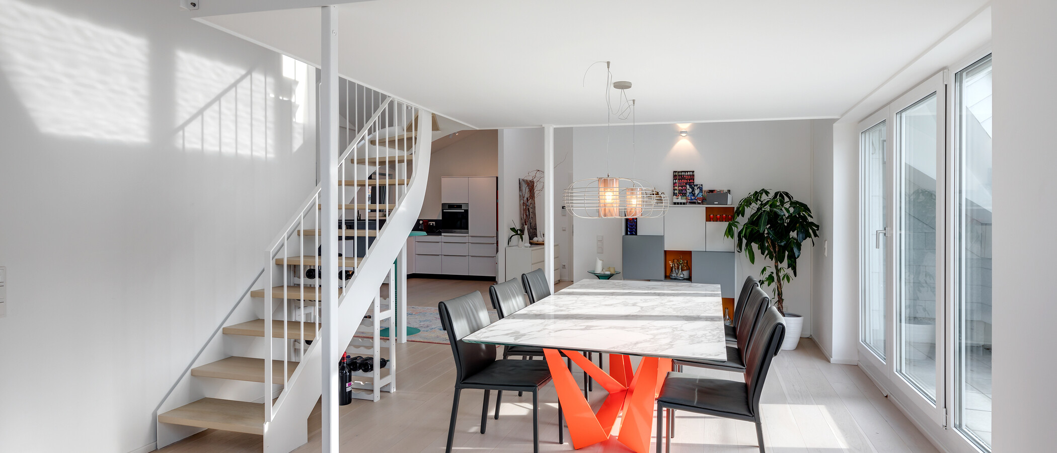 attico con terrazzo München Schwabing-West (rund um den Bonner Platz) 01 zona pranzo 11304