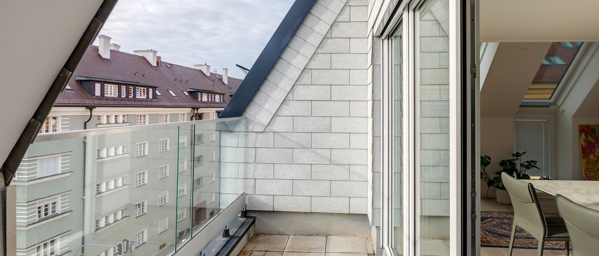 attico con terrazzo München Schwabing-West (rund um den Bonner Platz) 01 2° terrazza sul tetto 11304