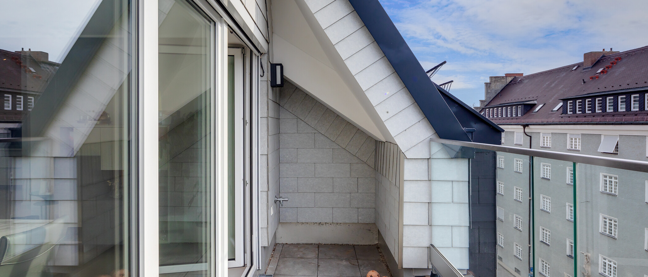 attico con terrazzo München Schwabing-West (rund um den Bonner Platz) 02 2° terrazza sul tetto 11304