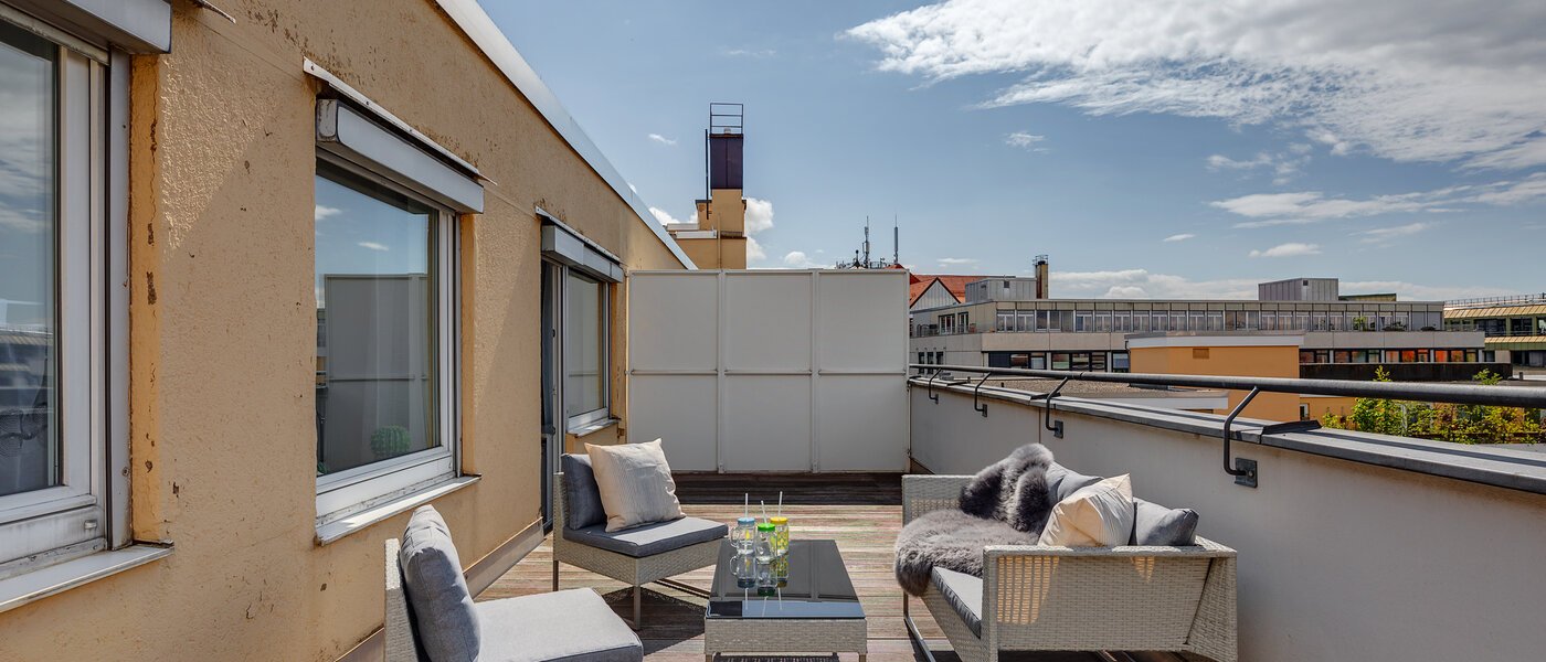 appartamento München Ludwigsvorstadt 03 terrazza sul tetto 11328