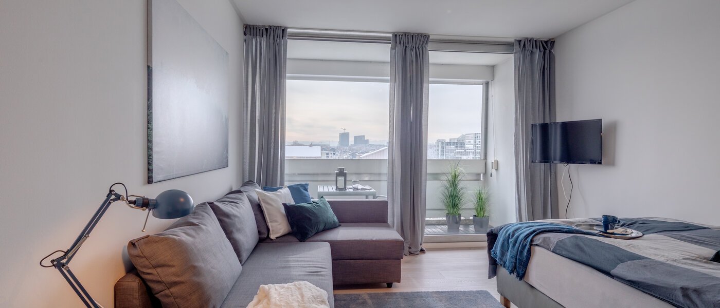 appartamento München Arabellapark 01 zona living 11422