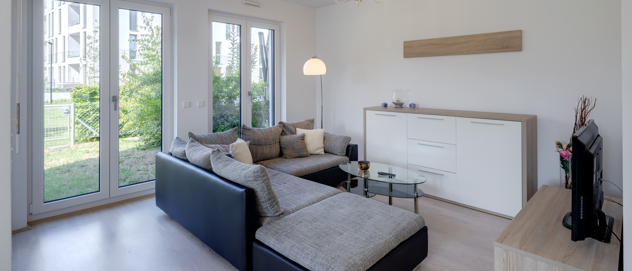 appartamento con giardino München Neuaubing 01 zona living 11442