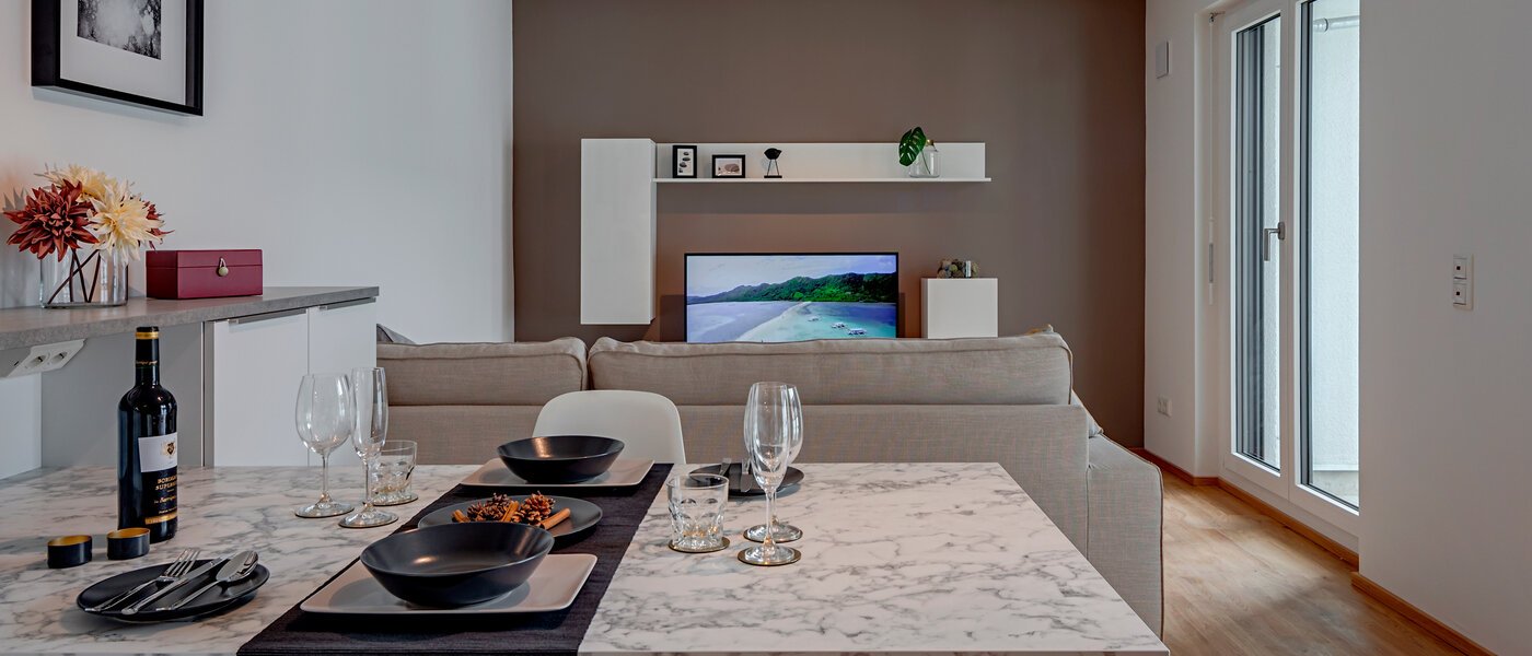 appartamento München Riem 01 zona living 11494