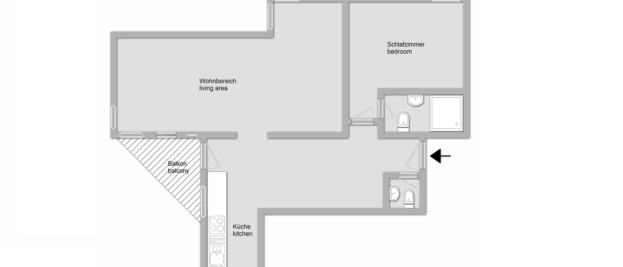 appartamento München Schwabing (rechts der Leopoldstraße) 01 planimetria 11509