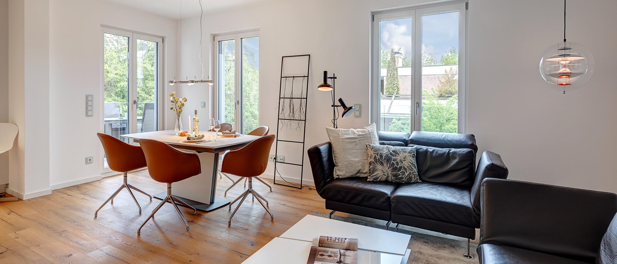 appartamento München Nymphenburg 02 zona living 11535