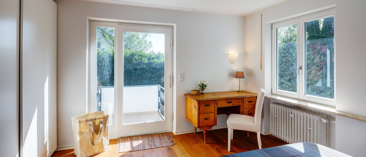 appartamento con giardino Feldafing 03 1° camera da letto 11698