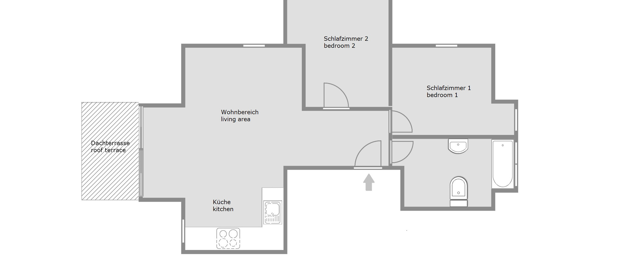 attico München Großhadern 01 planimetria 11784