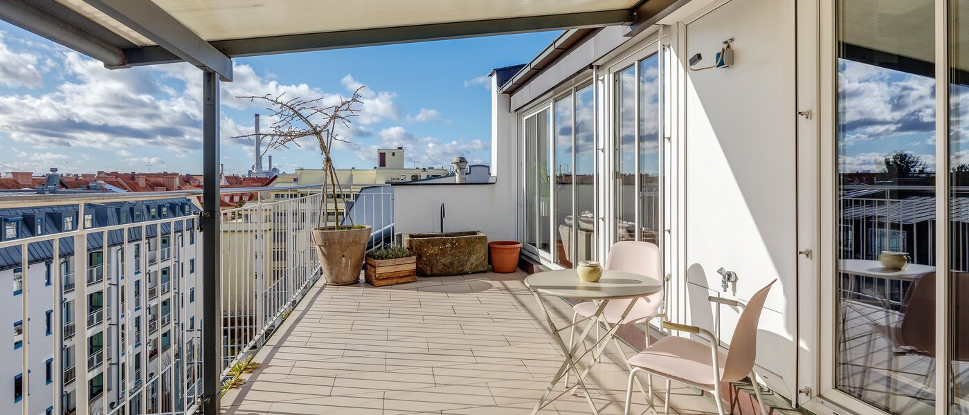 maisonette München Ludwigsvorstadt 03 terrazza sul tetto 12126