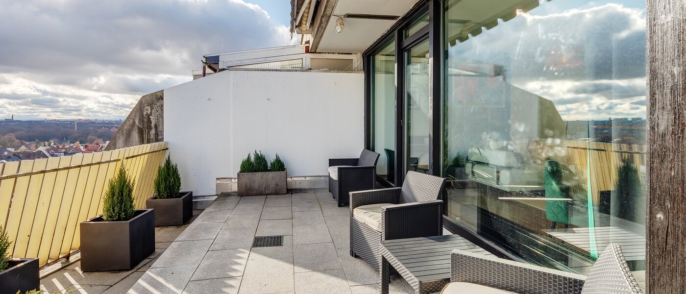 appartamento München Schwabing-Nord (zw. Leopoldstraße & Englischen Garten) 01 terrazza sul tetto 12434