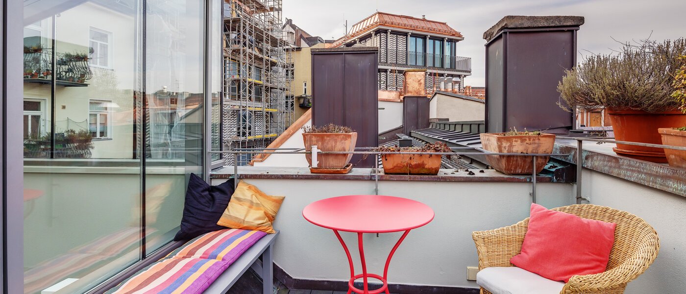 maisonette München Gärtnerplatzviertel 03 terrazza sul tetto 12440