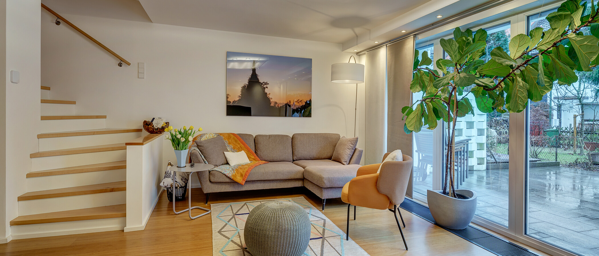 casa a schiera Baldham Vaterstetten 01 zona living 12473