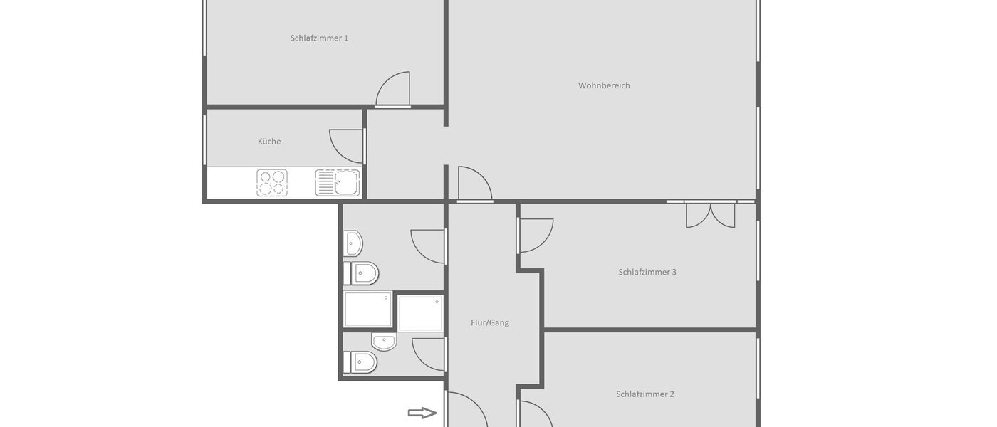 appartamento München Schwabing 01 planimetria 12475