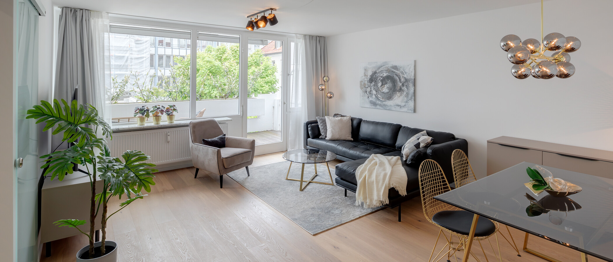 appartamento München Sendling 01 zona living 12477