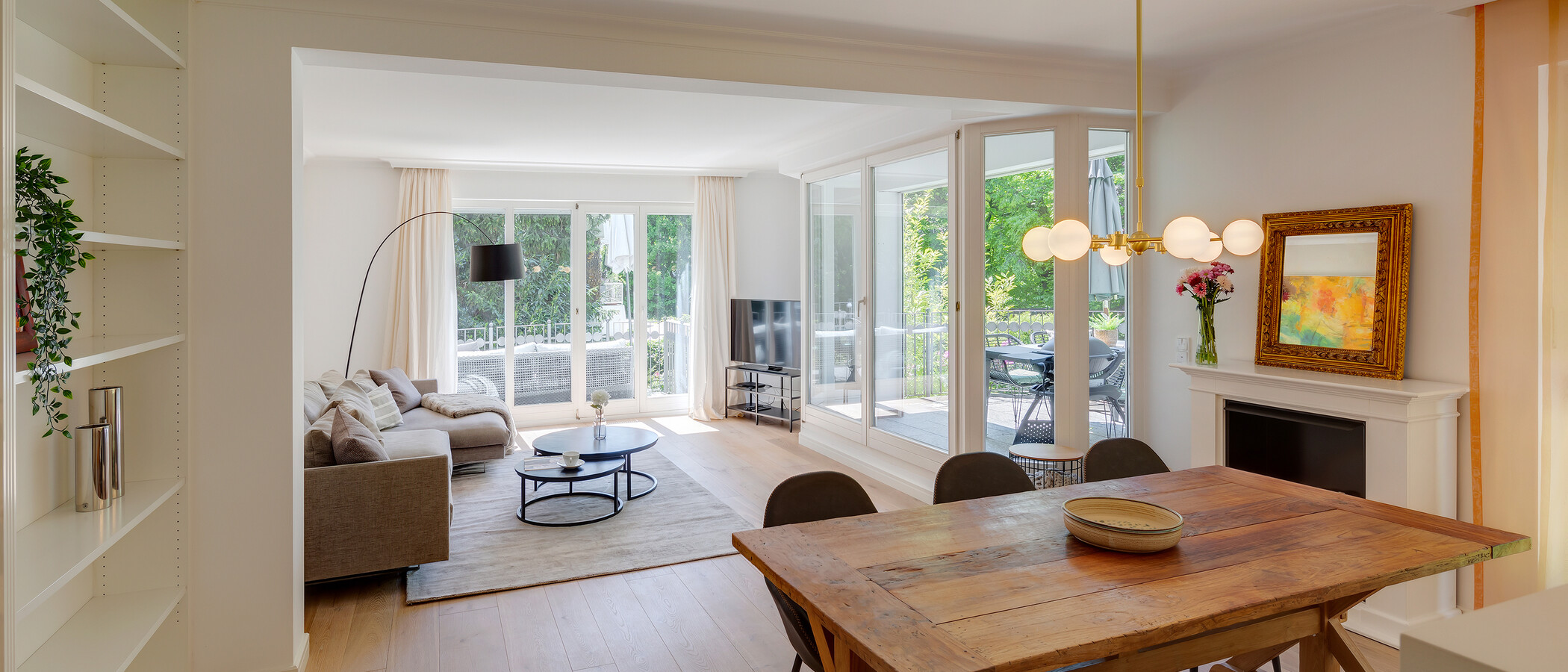 appartamento München Nymphenburg-Gern 01 zona living 12482