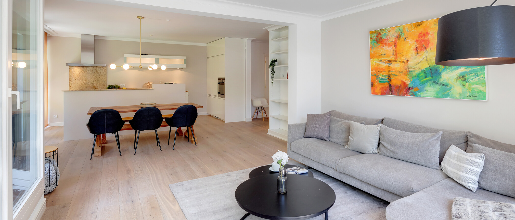 appartamento München Nymphenburg-Gern 04 zona living 12482
