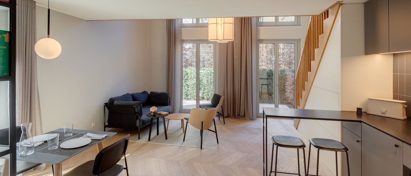 maisonnette con galleria München Herzogpark 01 zona living 12522