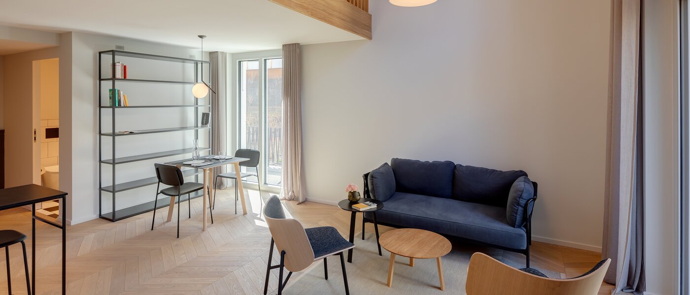 maisonnette con galleria München Herzogpark 02 zona living 12522