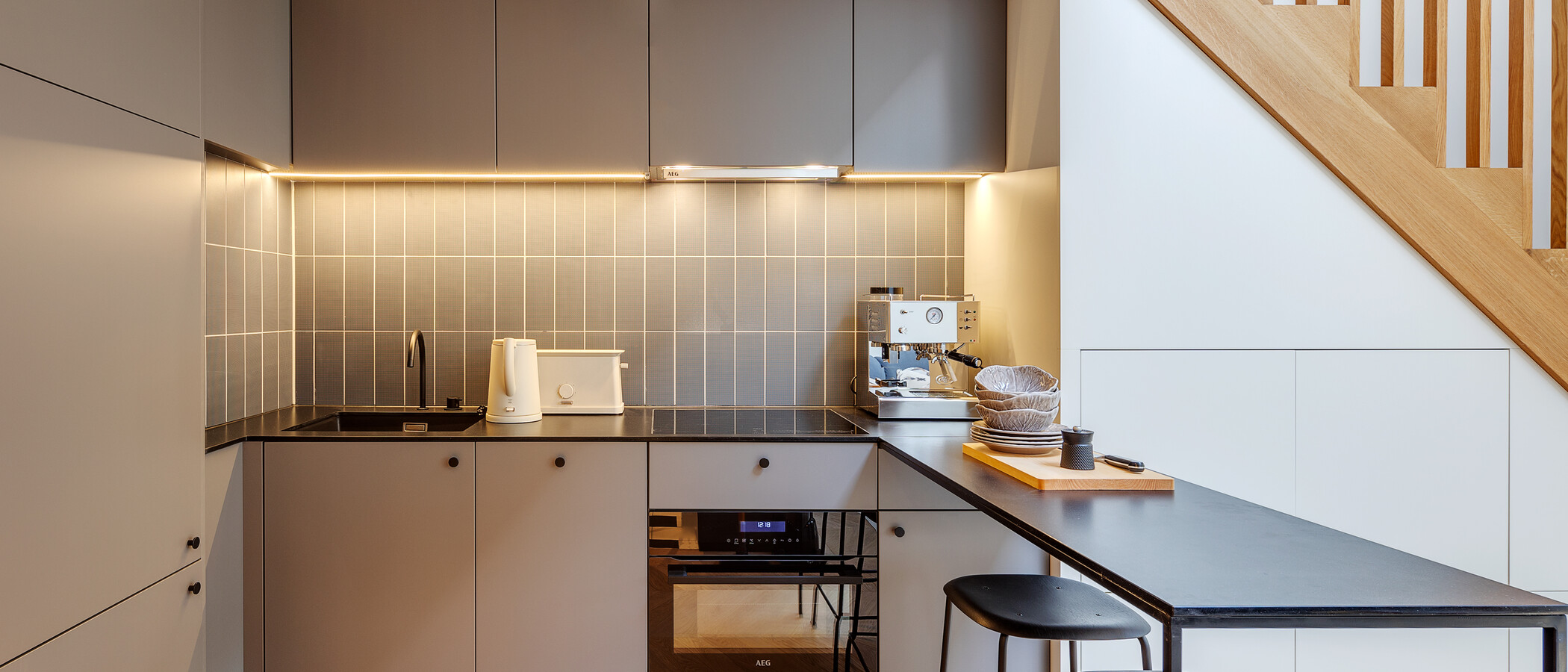 maisonnette con galleria München Herzogpark 01 cucina 12527