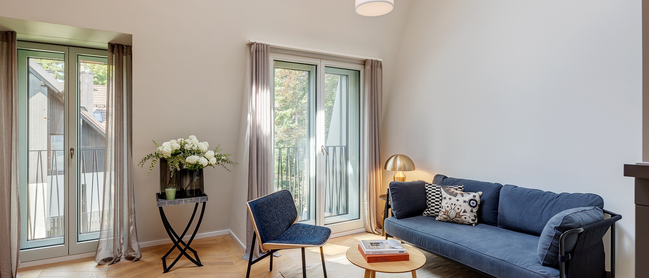 maisonnette con galleria München Herzogpark 02 zona living 12527