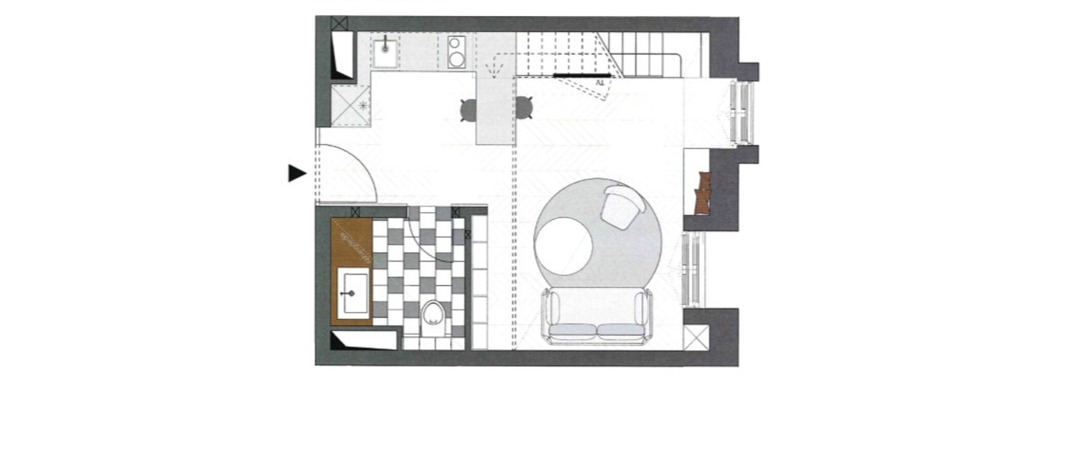 maisonnette con galleria München Herzogpark 01 planimetria 12527
