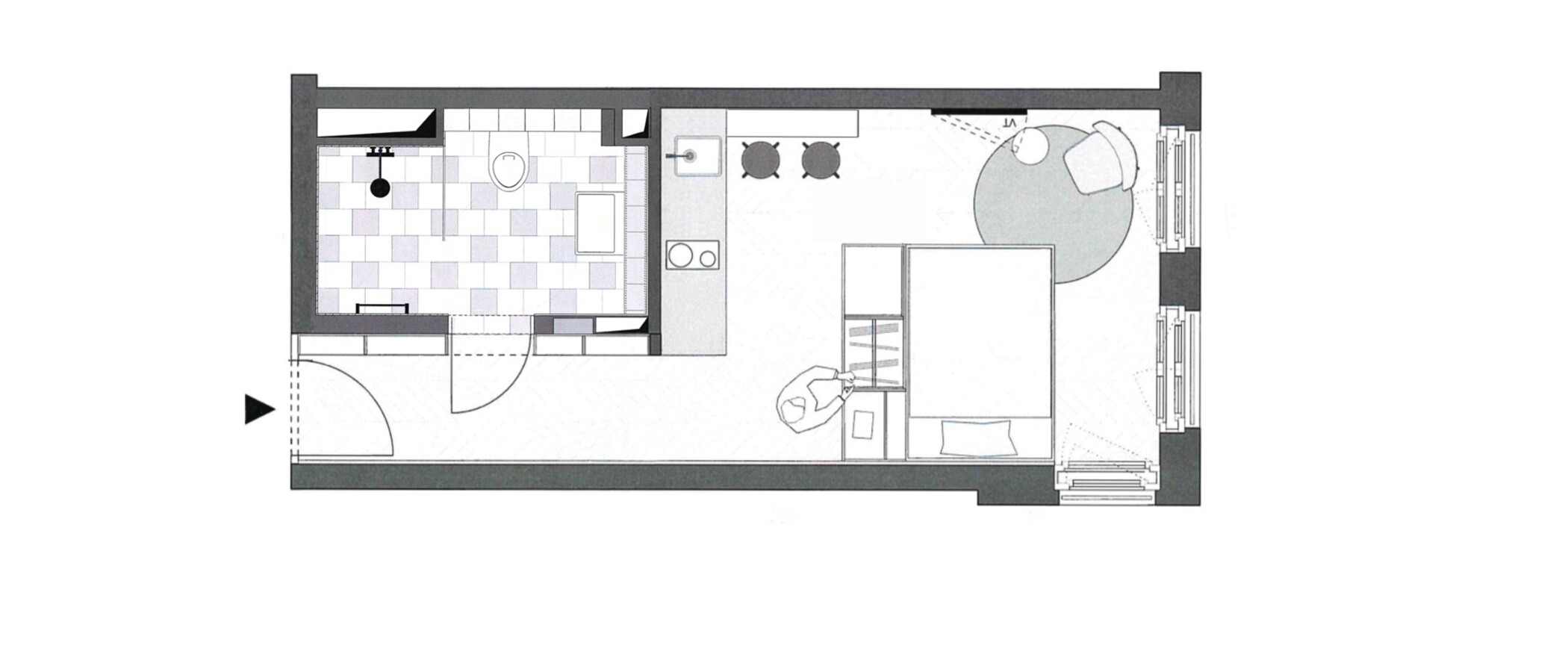 appartamento München Herzogpark 01 planimetria 12566